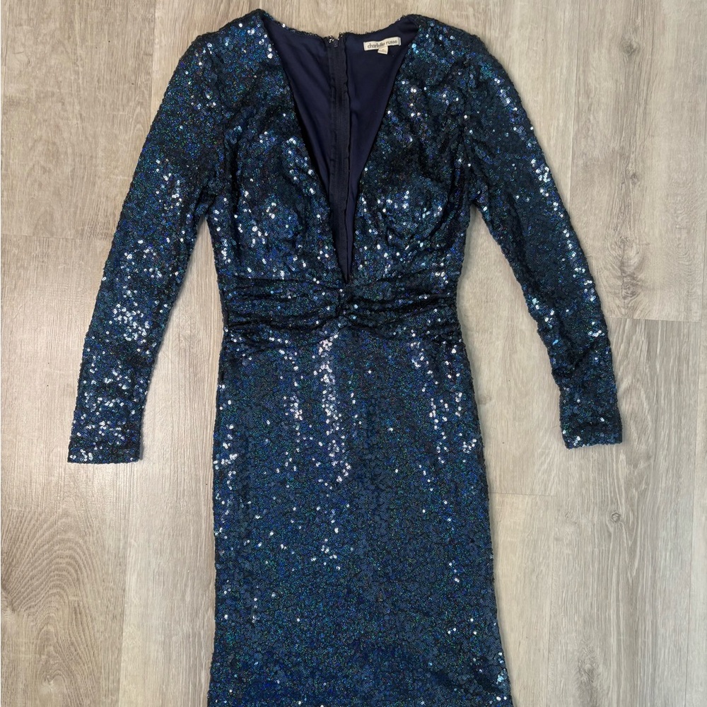 Charlotte Russe Sparkling Blue Sequin Dress